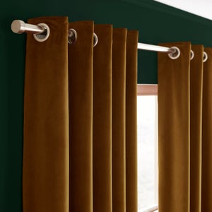 Luxe Velour Eyelet Curtains -blackout Thermal Available-