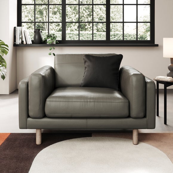 Click to view product details and reviews for Newton Classic Leather Snuggle Chair.