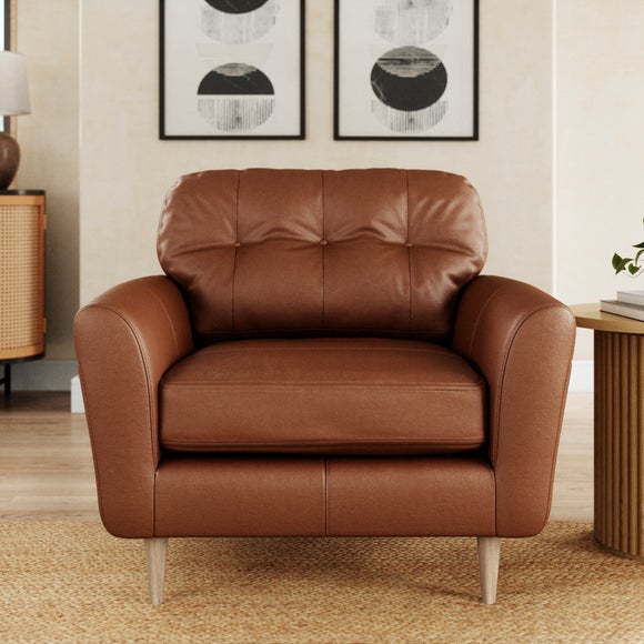 Sven Vintage Leather Snuggle Chair