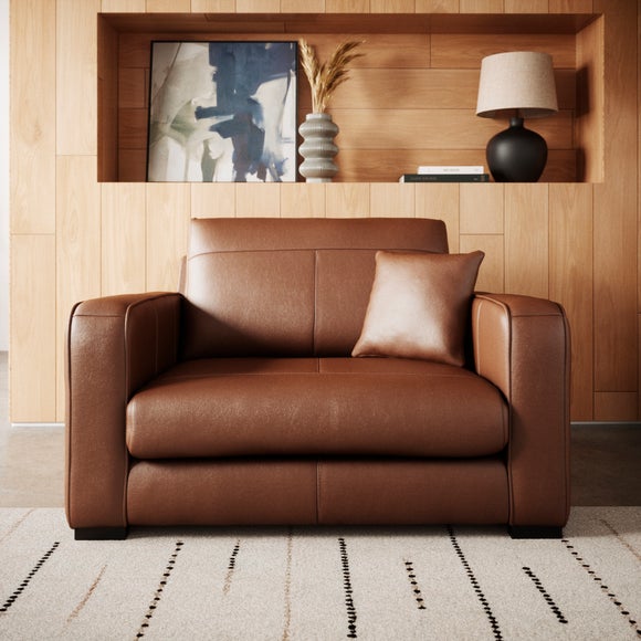 Carson Vintage Leather Snuggle Chair