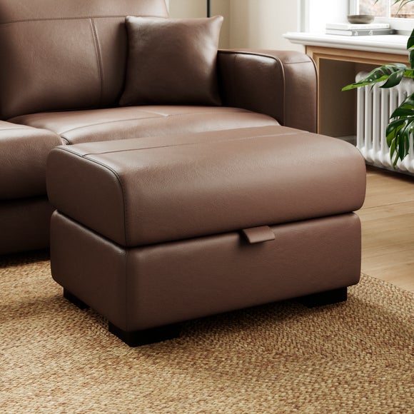 Carson Classic Leather Footstool