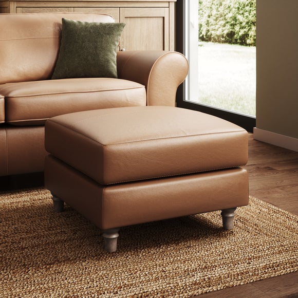 Flori Classic Leather Footstool