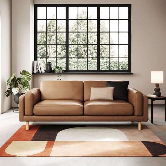 Newton Classic Leather 4 Seater Sofa