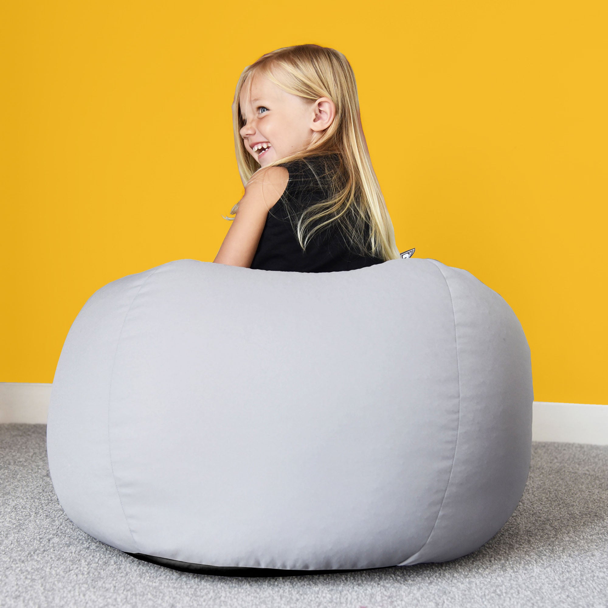 Rucomfy Kids Small Indoor Outdoor Beanbag Platinum