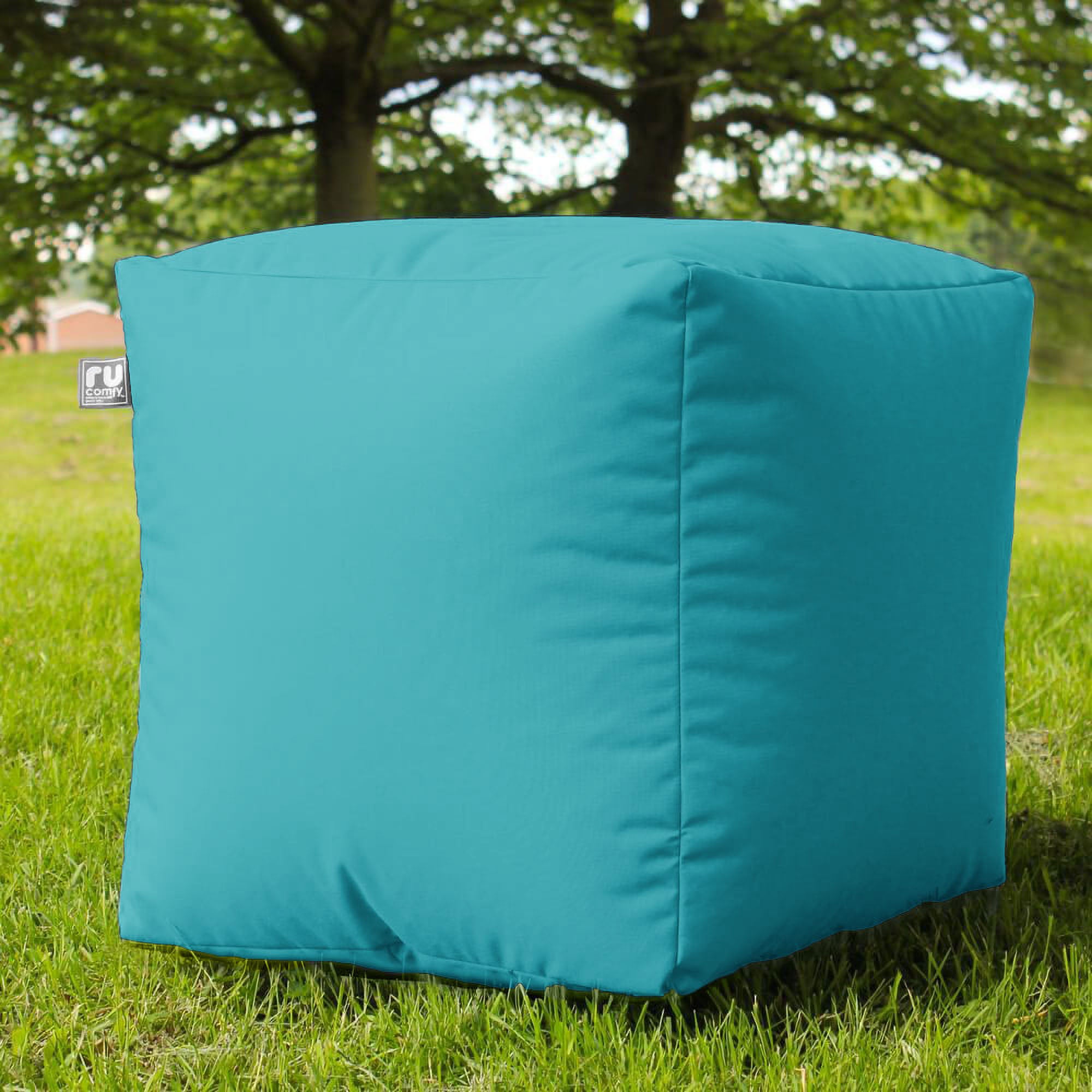 Rucomfy Cube Indoor Outdoor Bean Bag Turquoise