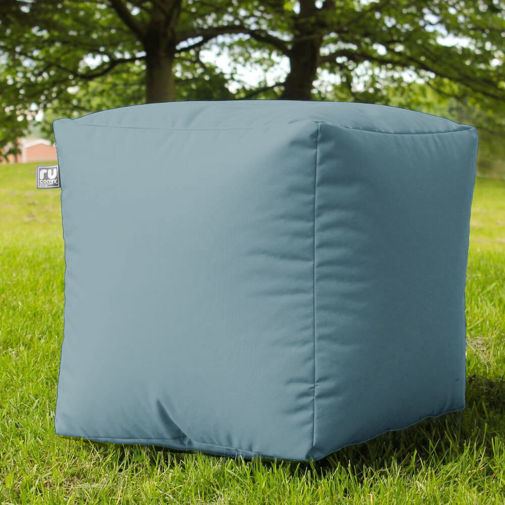 Rucomfy Cube Indoor Outdoor Bean Bag Seafoam Blue