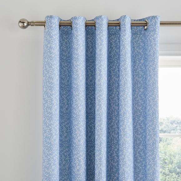 View Annie Floral Cotton Blackout Eyelet Curtains View Annie Floral Cotton Blackout Eyelet Curtains