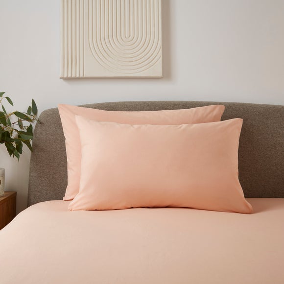 Soft Cotton Plain Standard Pillowcase Pair