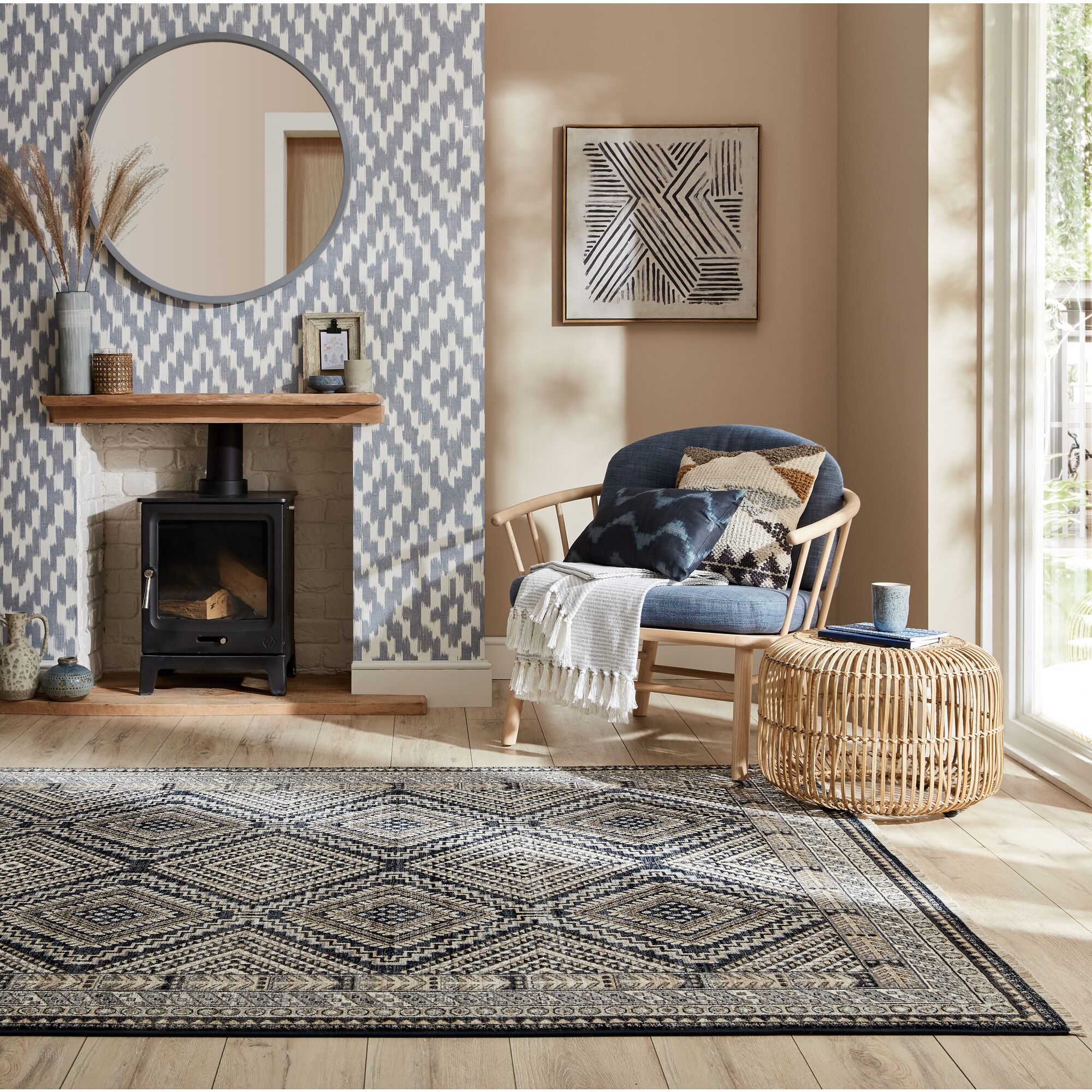 Babylon Traditional Rug Blue