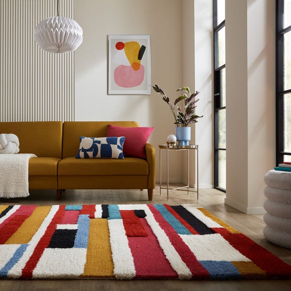 Arlo Abstract Patchwork Wool Rug
