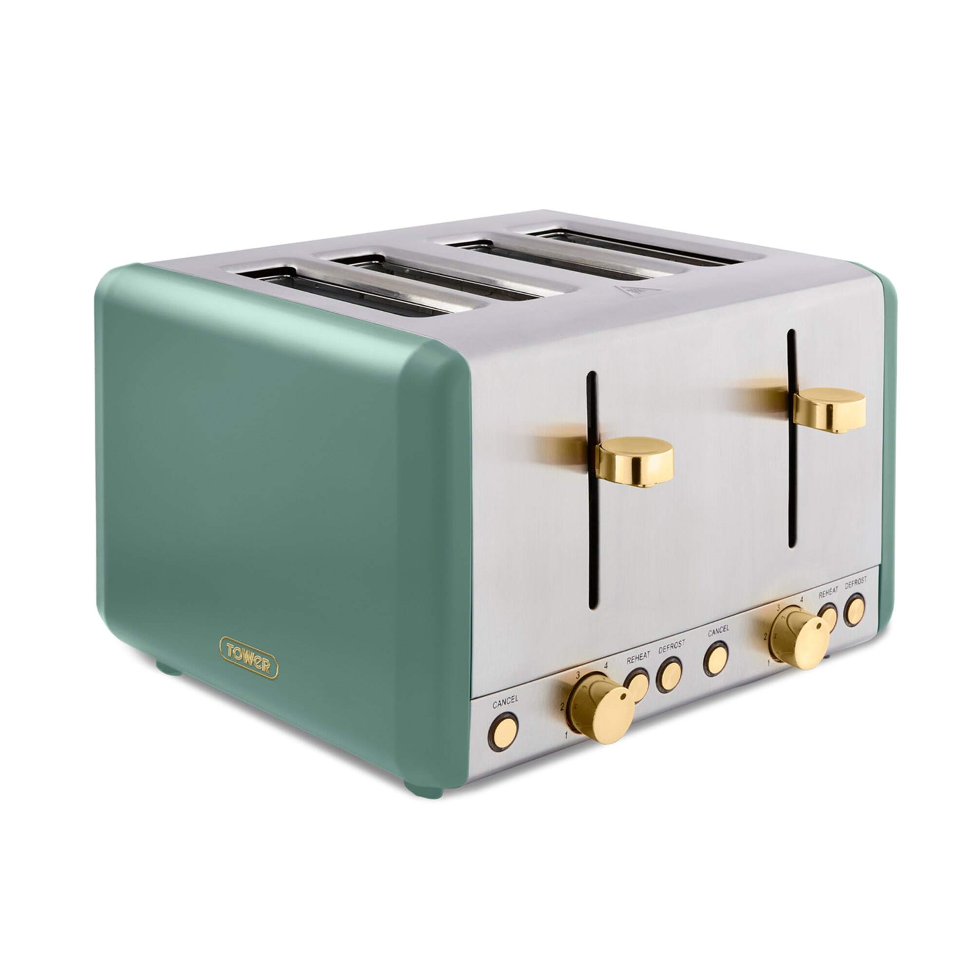 TOWER Cavaletto 4 Slice Toaster Green