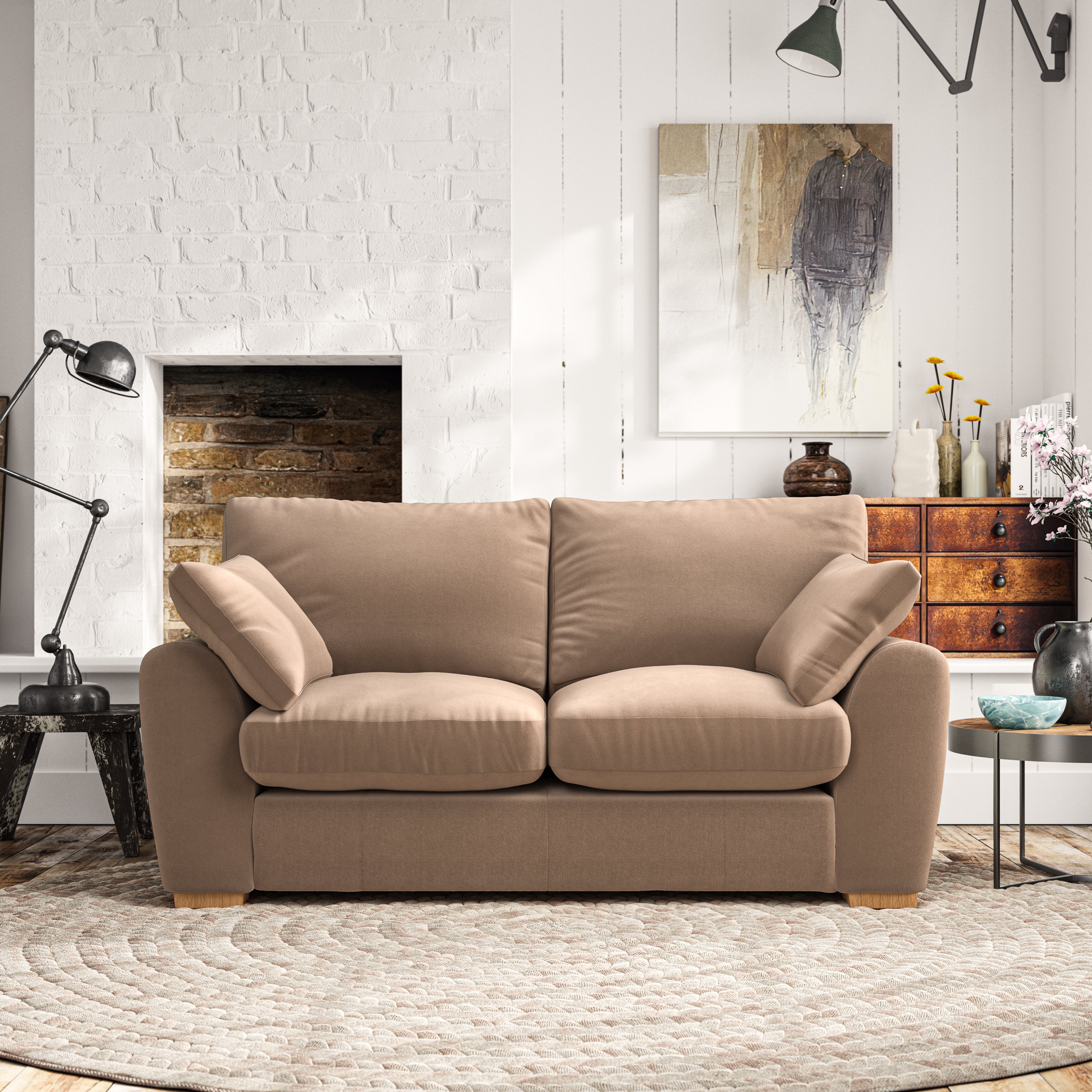 Madison Large 2 Seater Sofa House Velvet Taupe