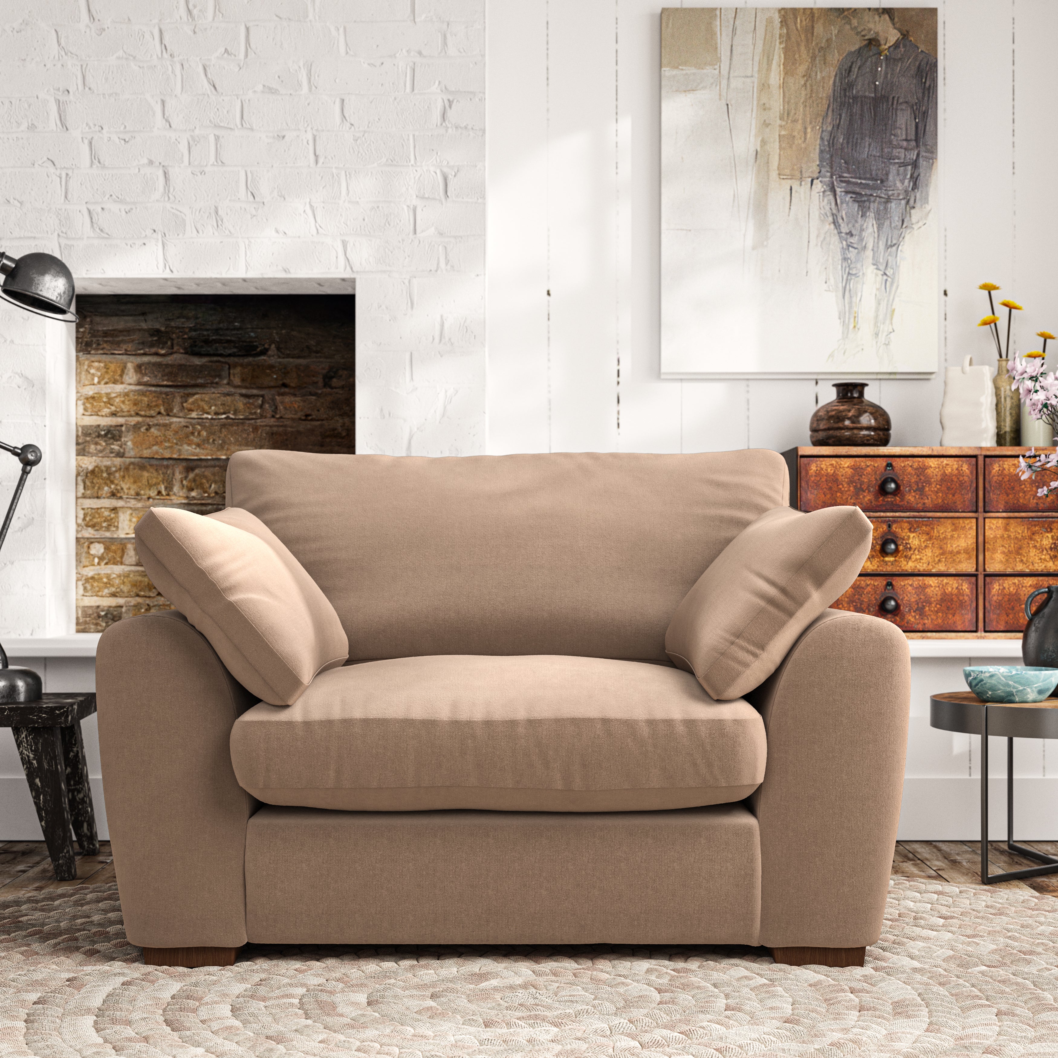 Madison Snuggle Chair House Velvet Taupe