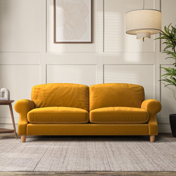Dunelm yellow sofa discount
