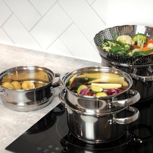 Kitchencraft 3-tier Food Steamer With Glass Lid