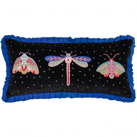 Click to view product details and reviews for Darkling Beetles Frilled Rectangular Cushion.