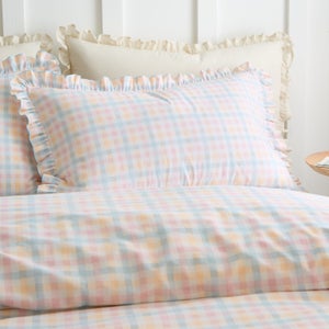 Mila Gingham 100 Cotton Standard Pillowcase Pair