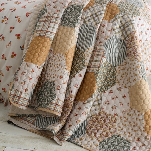 Catherine Lansfield Bettwäsche Frühlingskaromuster – Wendbare Bettwäsche Aus Recyceltem Polyester & Baumwolle