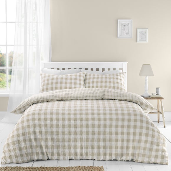 Click to view product details and reviews for Catherine Lansfield Gingham Duvet Cover And Pillowcase Set.