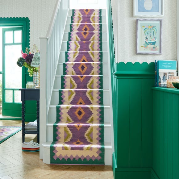 Click to view product details and reviews for Sophie Robinson Candy Kilim Wool Stair Runner.