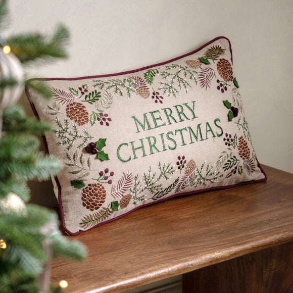 Click to view product details and reviews for Winter Warmth Merry Christmas Square Cushion.