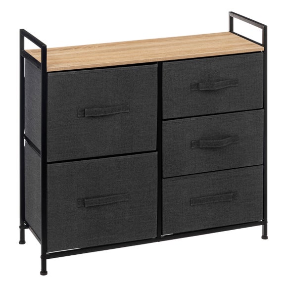 Click to view product details and reviews for Tissa Grey 5 Drawer Storage Unit.