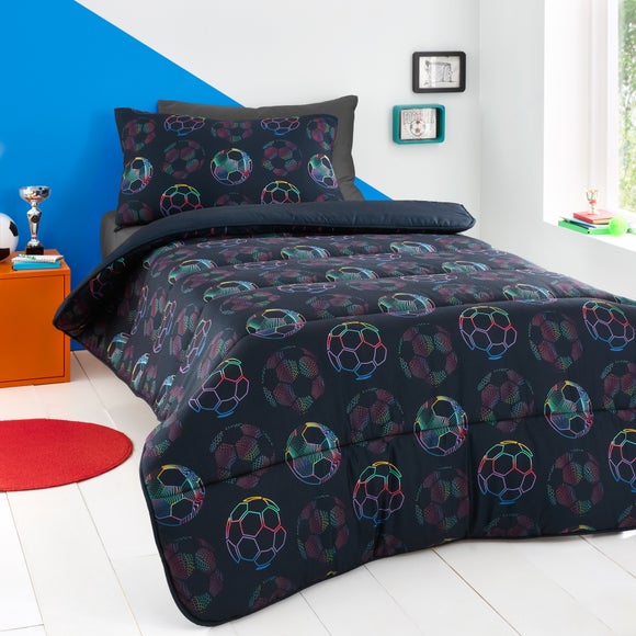 Click to view product details and reviews for Bright Football 75 Tog Single Coverless Duvet And Pillowcase Set.