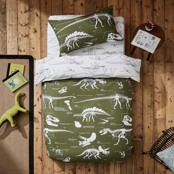 Fossil Forager 100 Cotton Reversible Duvet Cover And Pillowcase Set