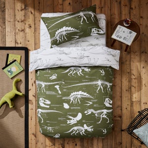 Fossil Forager 100 Cotton Reversible Duvet Cover And Pillowcase Set