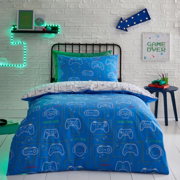 Gamer Reversible Duvet Cover And Pillowcase Set