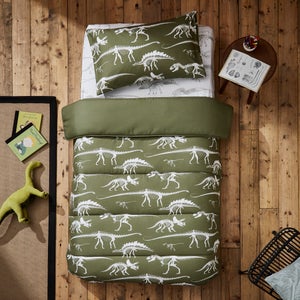 Fossil Forager 7.5 Tog Single Coverless Duvet And Pillowcase Set