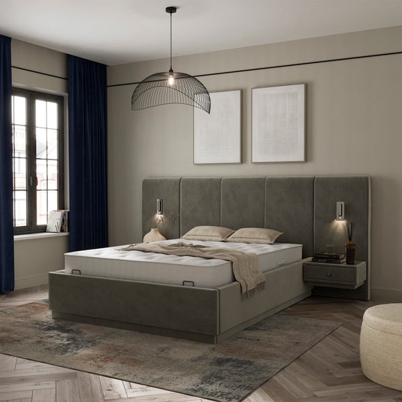 Oversized Hotel Bed Frame Velvet
