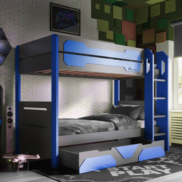X Rocker Battalion Gaming Bunk Bed With Trundle