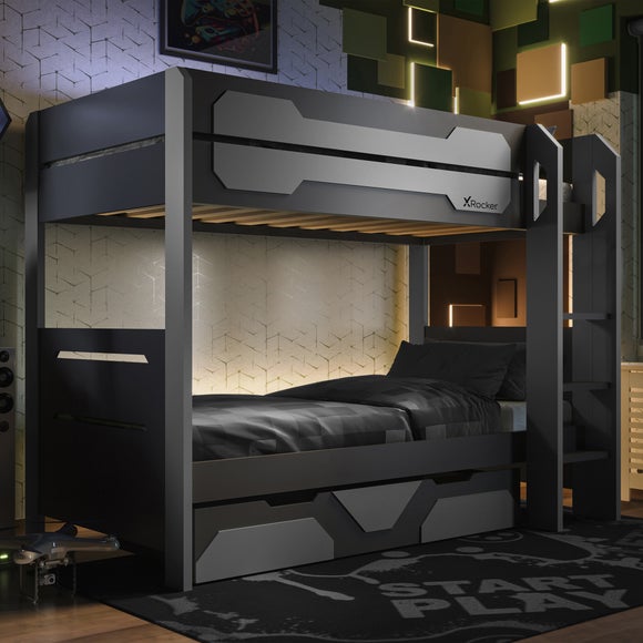 X Rocker Battalion Gaming Bunk Bed With Trundle