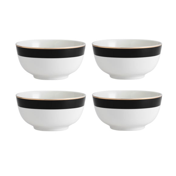 Photo 2 of Mikasa Set Of 4 Luxe Deco China Cereal Bowls