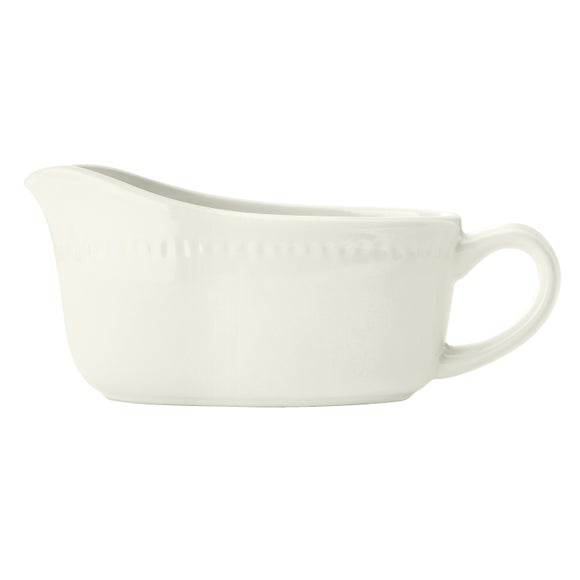Photo 2 of Mikasa Cranbourne White Stoneware Gravy Boat Photo 2 of Mikasa Cranbourne White Stoneware Gravy Boat