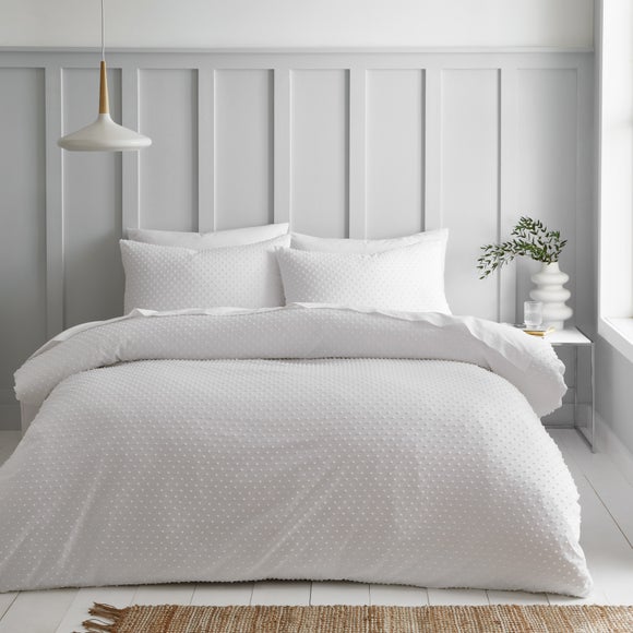 Valley Clipped Jacquard Duvet Cover & Pillowcase Set
