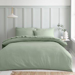 Valley Clipped Jacquard Duvet Cover & Pillowcase Set
