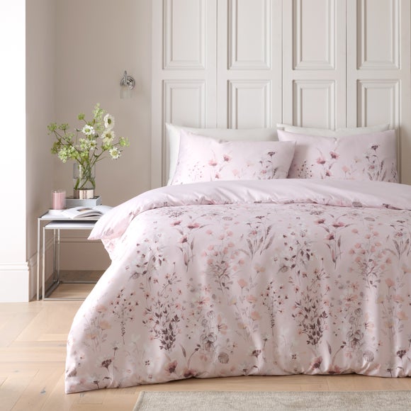 View Watercolour Floral Matte Satin Duvet Cover & Pillowcase Set View Watercolour Floral Matte Satin Duvet Cover & Pillowcase Set