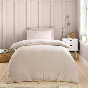 Valley Clipped Jacquard Duvet Cover & Pillowcase Set
