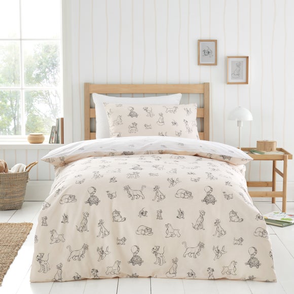 Disney Cats Dogs 100 Cotton Reversible Duvet Cover And Pillowcase Set