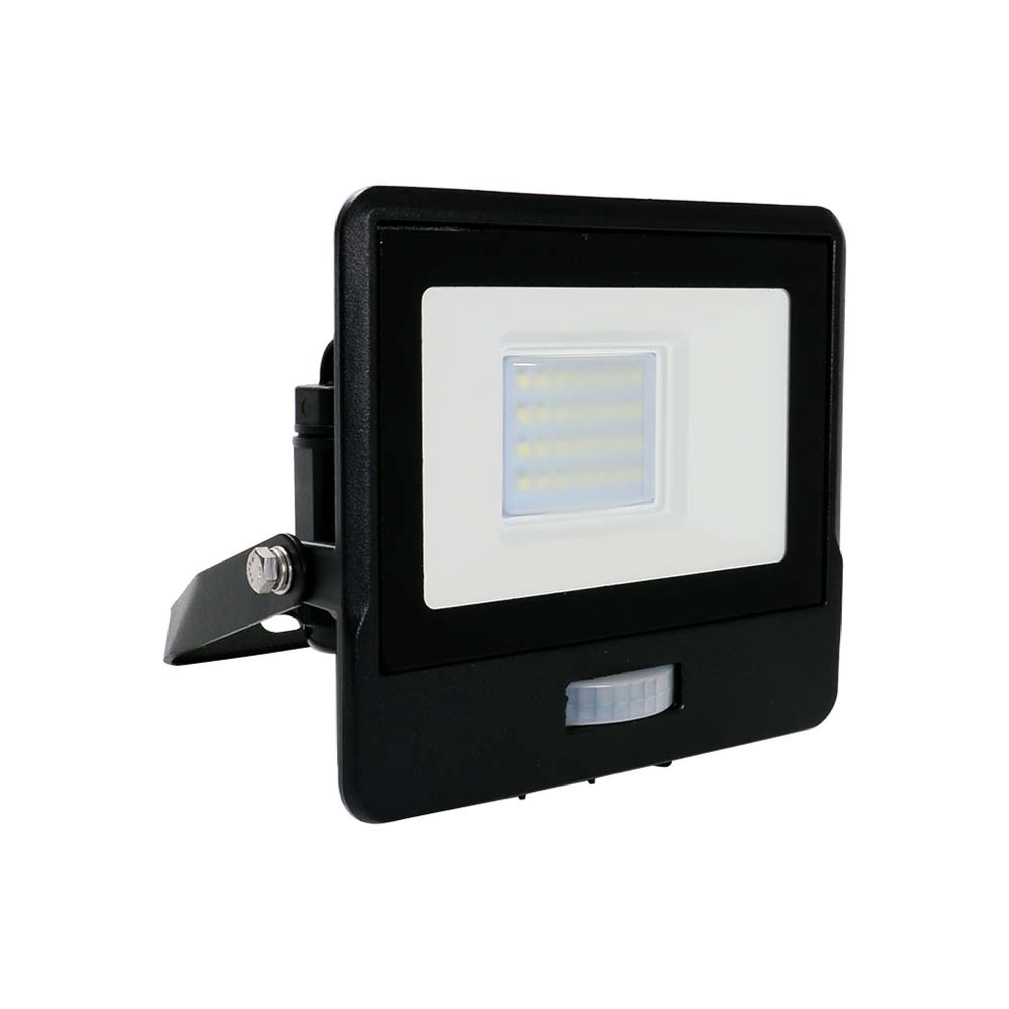 V Tac 20w Led Floodlight Outdoor Pir Sensor Wall Light Black