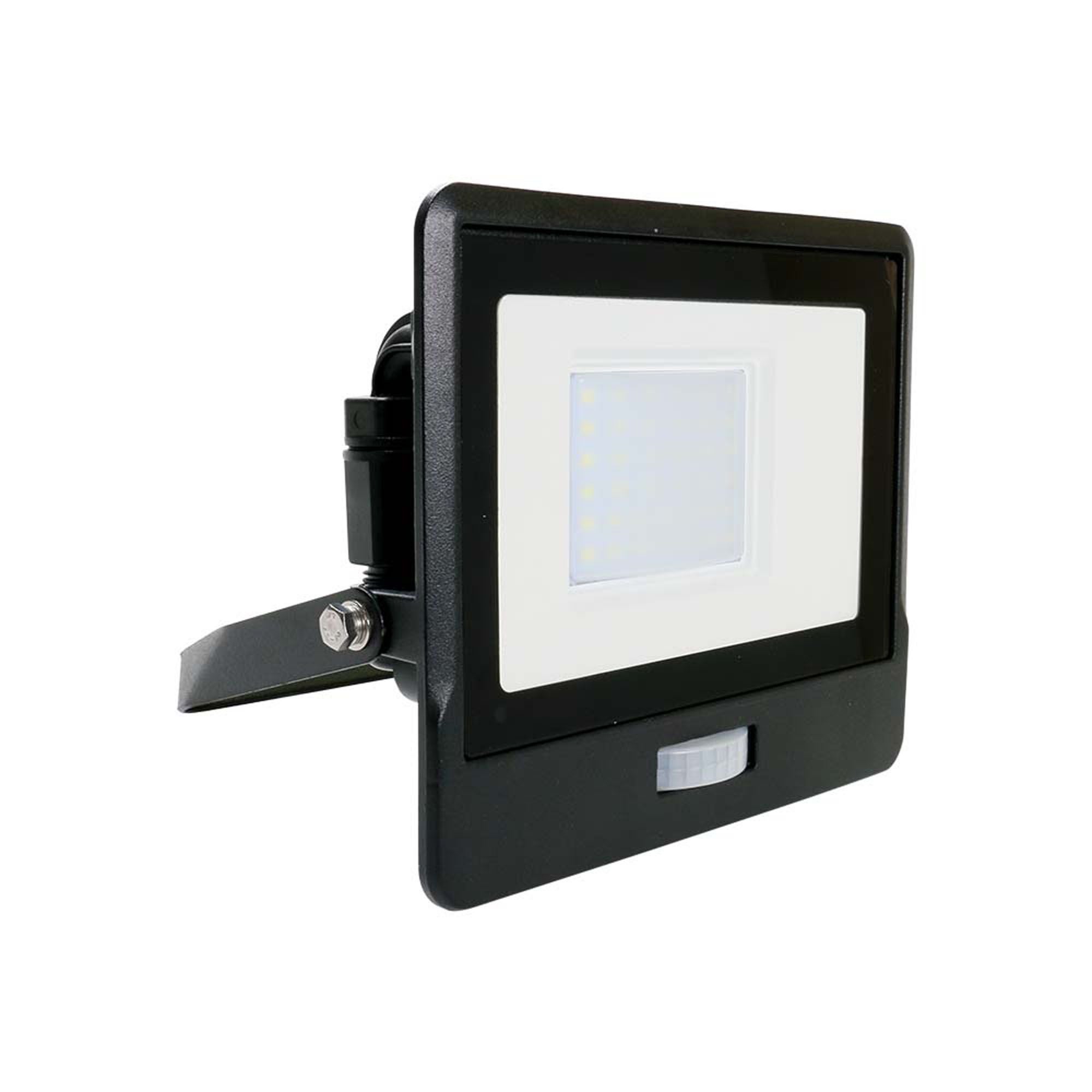 V Tac 30w Led Floodlight Outdoor Pir Sensor Wall Light Black