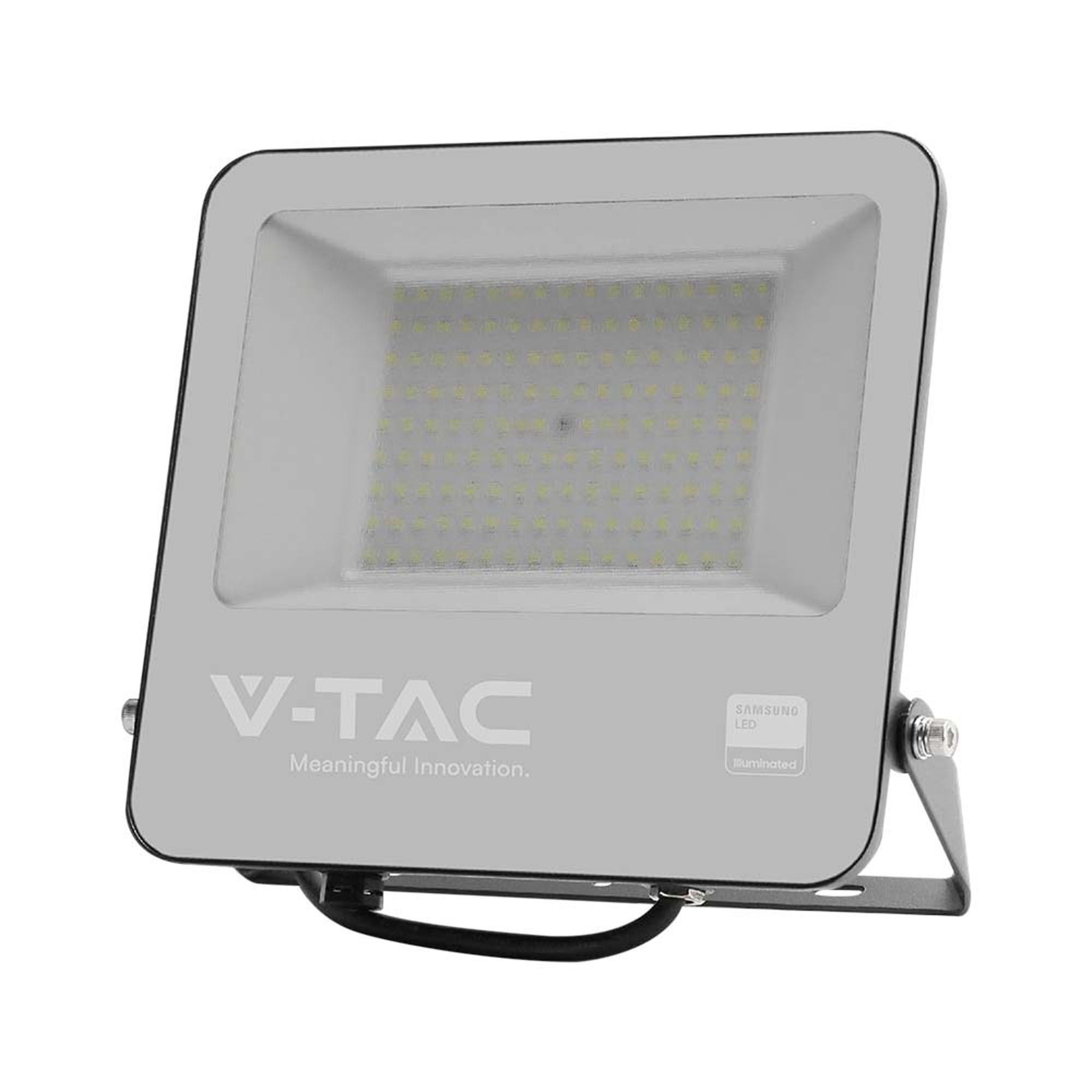 V Tac 100w Led Floodlight Outdoor Wall Light Black