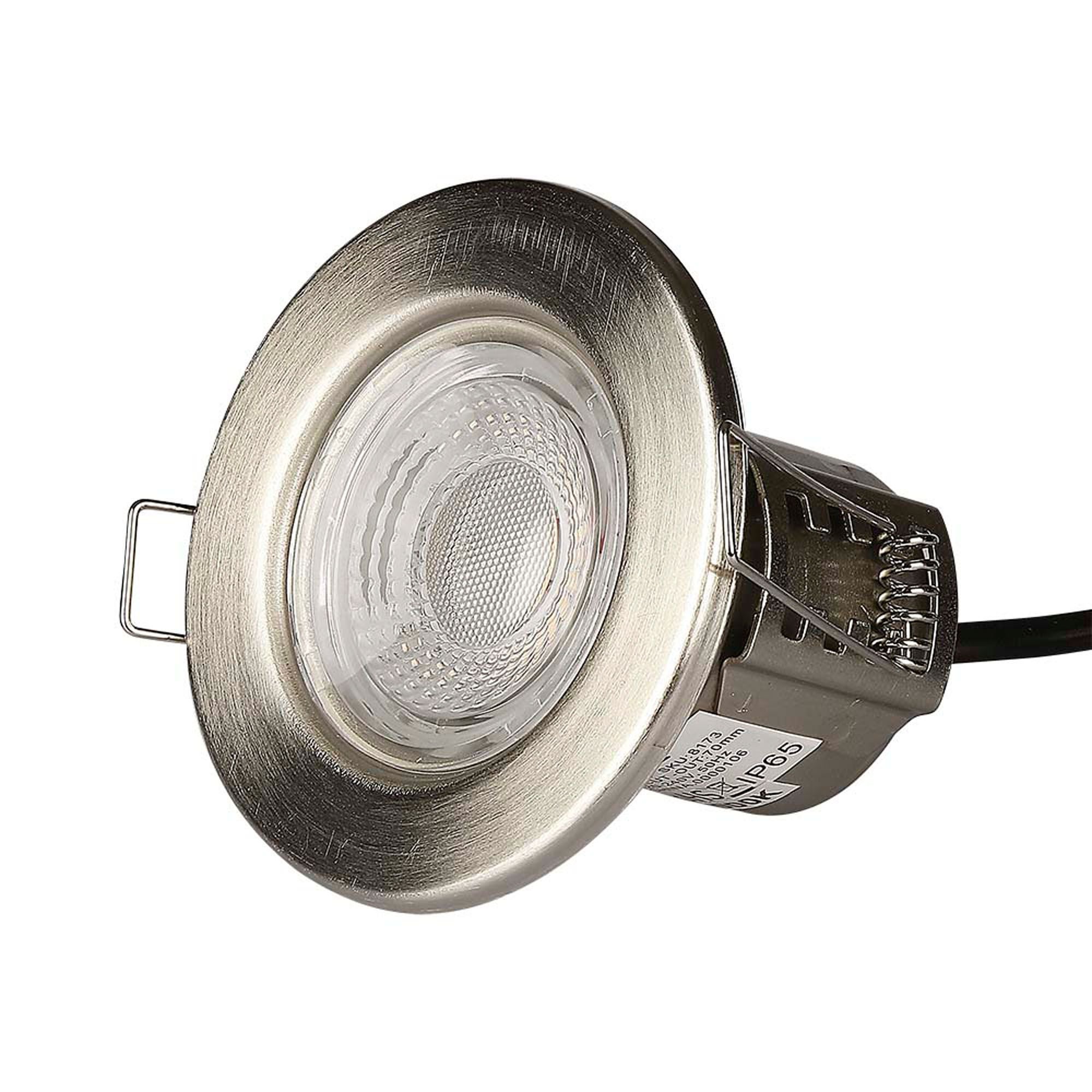 Set Of 10 V Tac 5w Led Outdoor Spotlights Satin Nickel