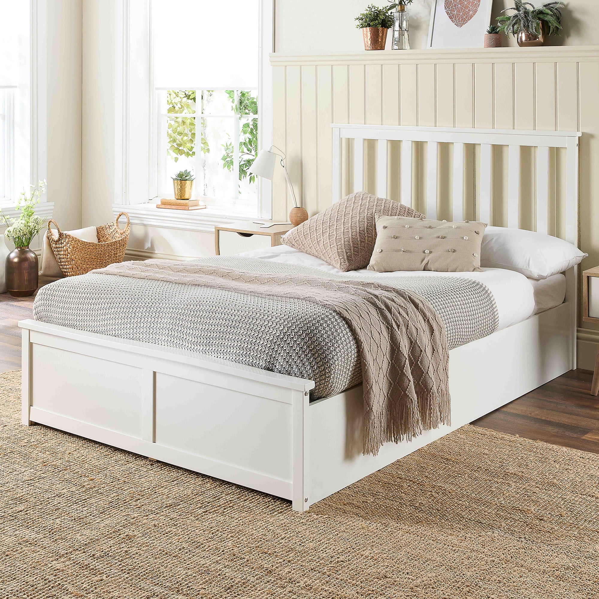 Atlantic Wooden Ottoman Bed White