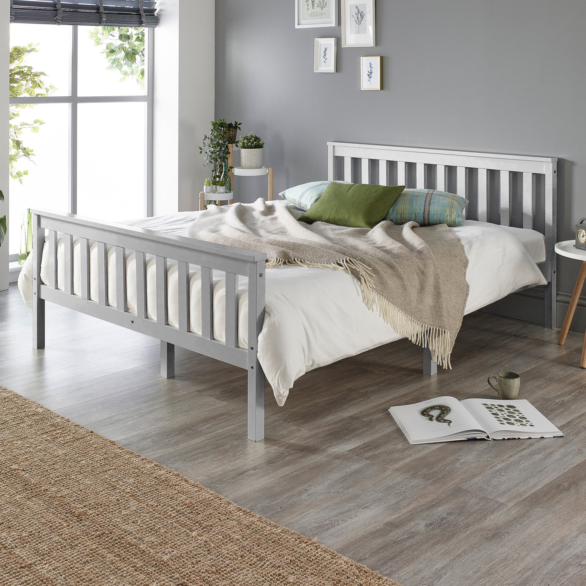 Atlantic Wooden Bed Frame Grey