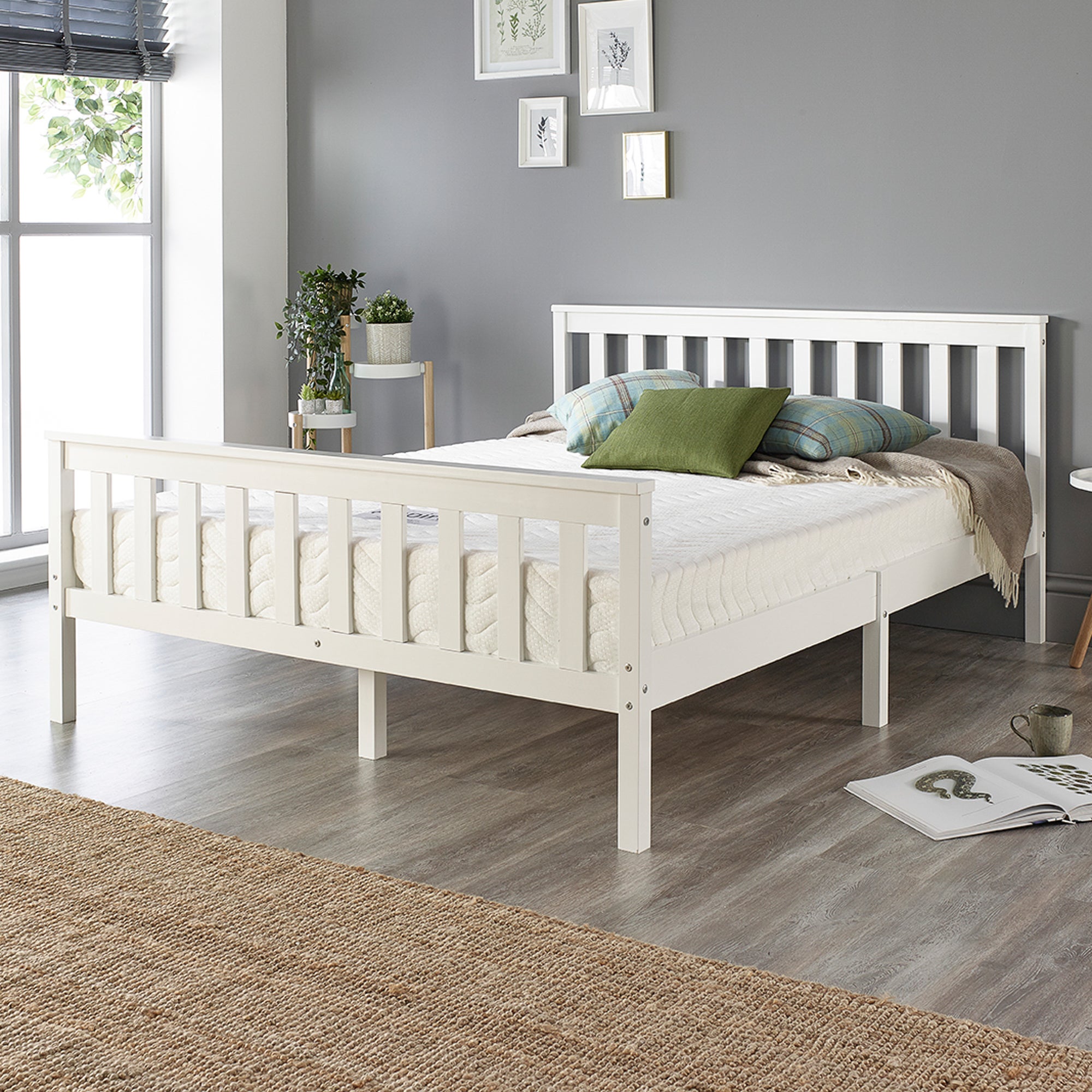 Atlantic Wooden Bed Frame White