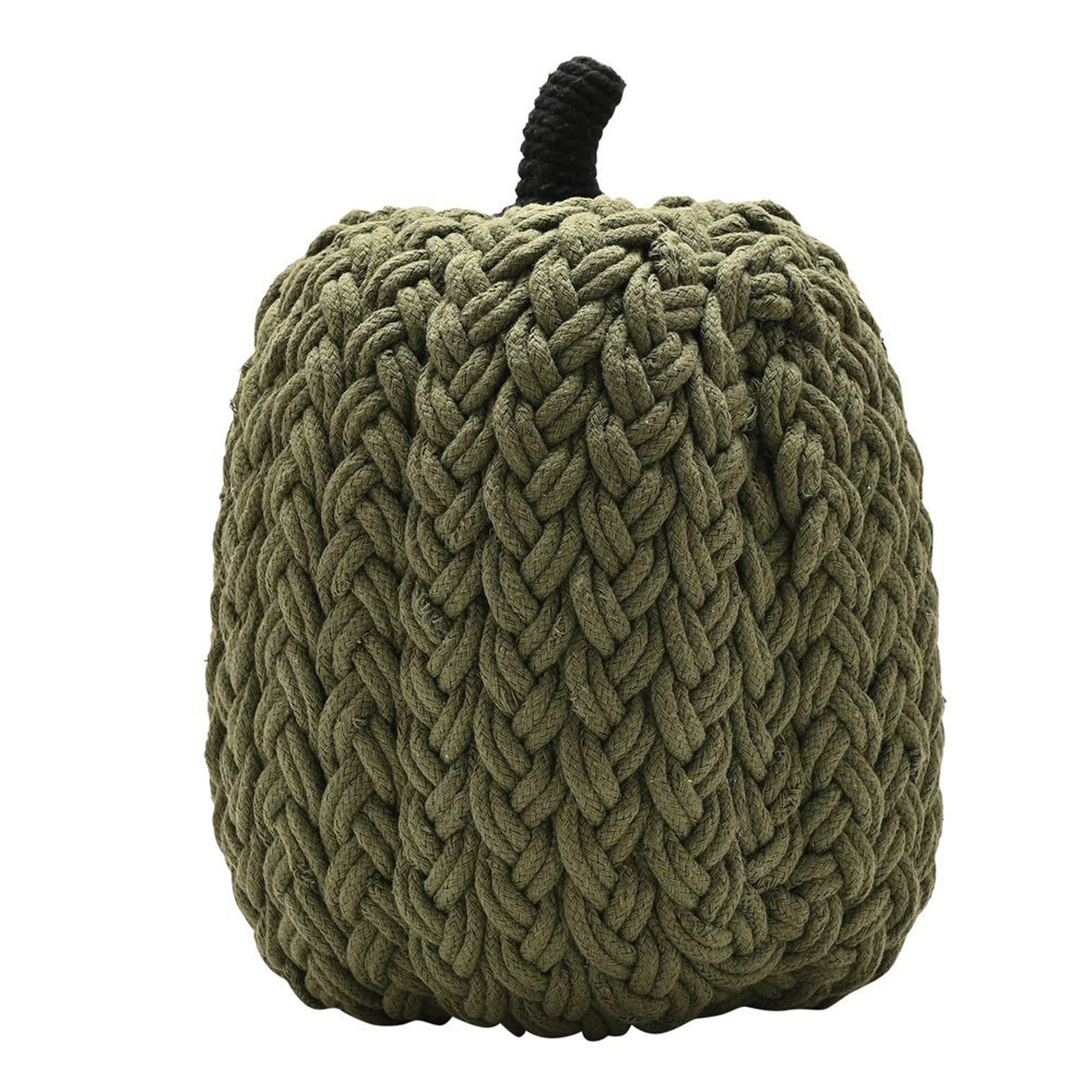 Knitted Pumpkin Ornament Green