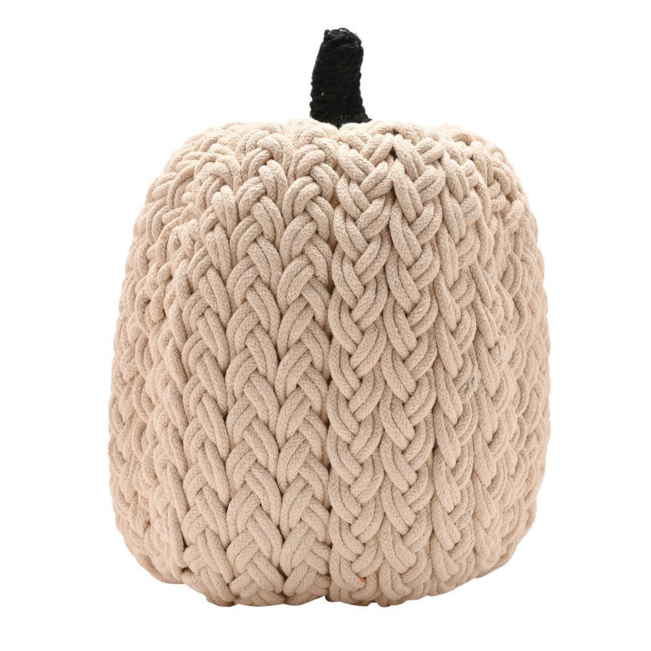 Knitted Pumpkin Ornament Cream